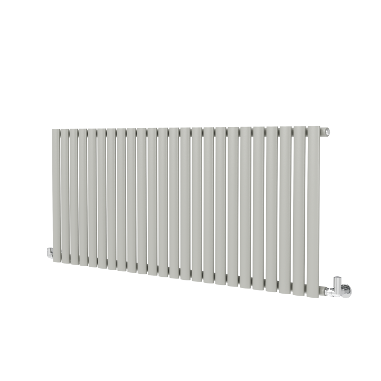 Sorrento Smoked Stone Horizontal Oval Designer Radiator 600x1416mm Single Panel 3783 BTU - Image 3