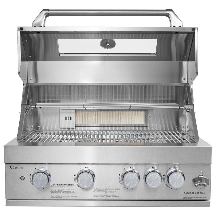 Monster Grill 4 Burner Built-In Gas BBQ - Stainless Steel - Image 4