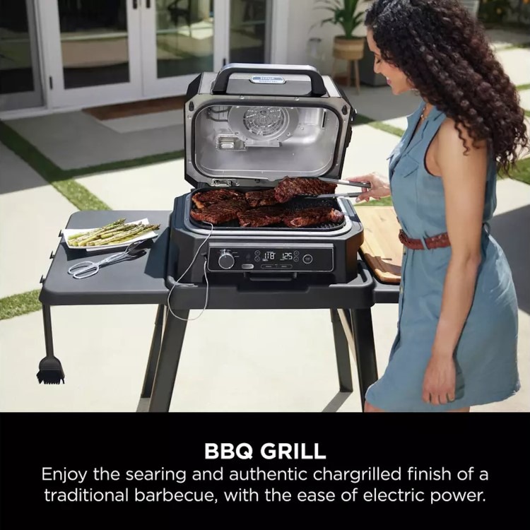 Ninja OG850UK Woodfire XL Electric BBQ Grill & Smoker - Black/Grey - Image 2