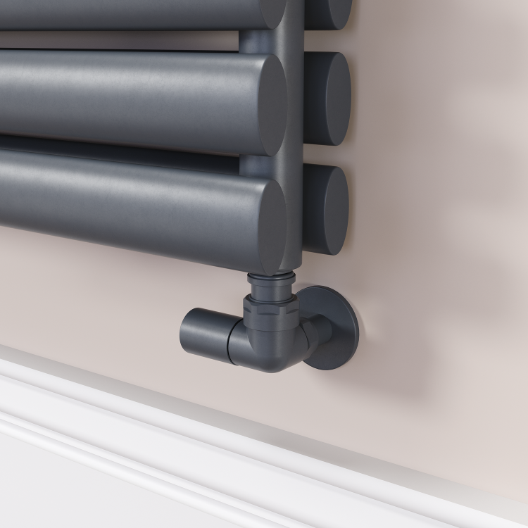 Reggio Salt & Pepper Horizontal Double Column Traditional Radiator 600x1010mm 3462 BTU - Cast Iron Style - Image 3