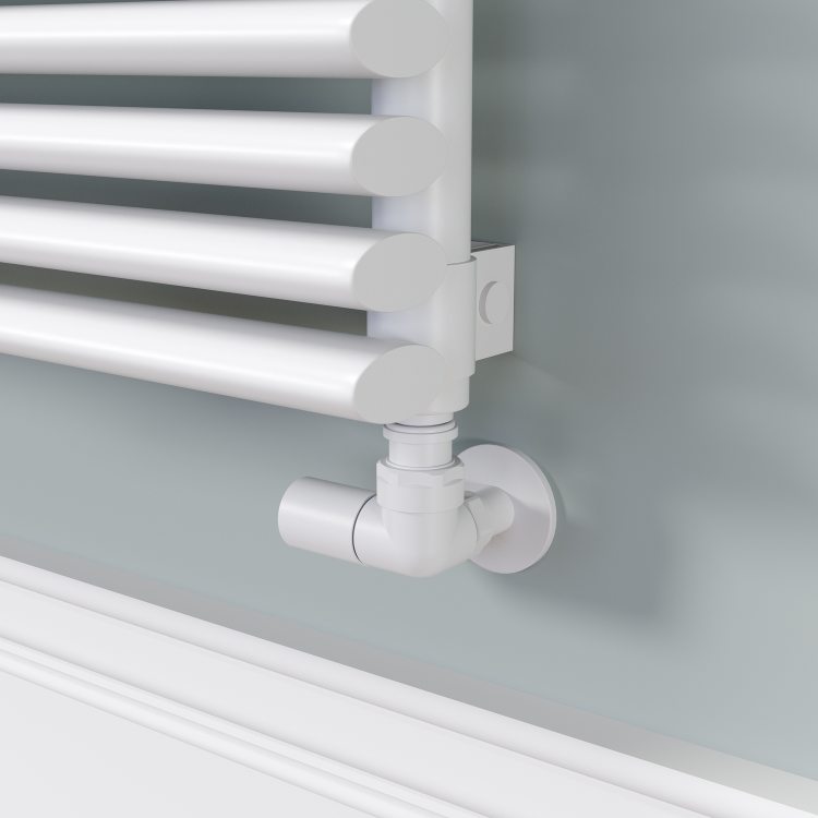 Ventura Linea White Oval Unique Designer Radiator 595x1600mm Single Panel 5212 BTU - Horizontal Bars - Image 3