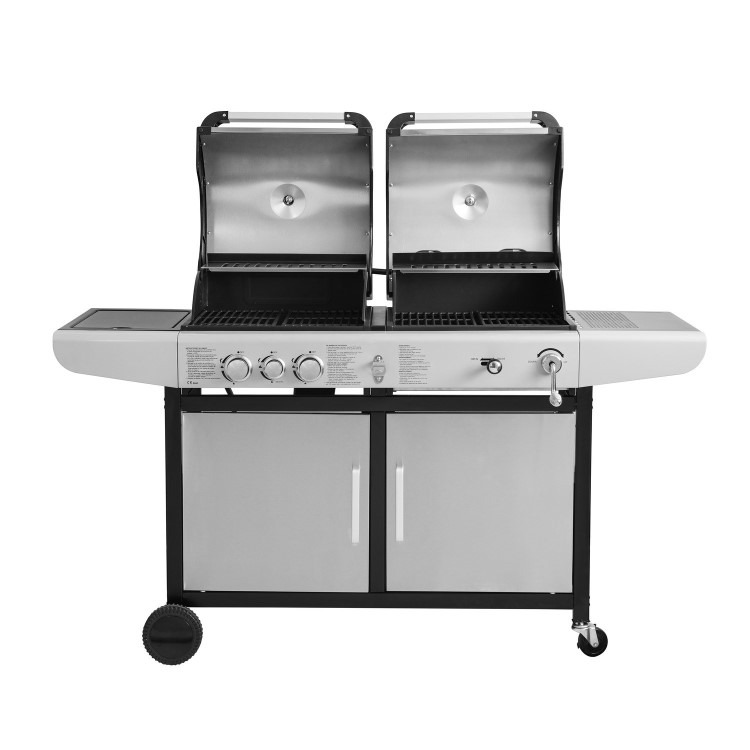 Boss Grill Premium Dual Fuel - 2 Burner Dual Fuel BBQ Grill with Side Burner - Stainless Steel - Image 7