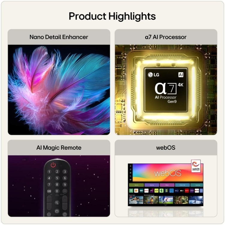 LG 85NU900B6LA 85" 4K UHD Nano AI Smart TV with HDR10 Pro webOS & AI Upscaling - Image 4