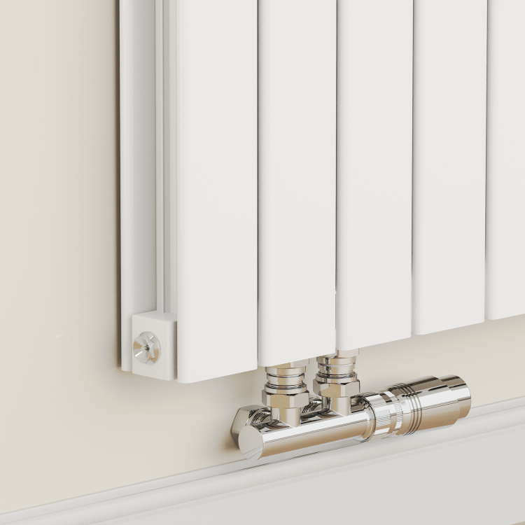 Eco Eleganza White Horizontal Flat Aluminium Middle Connection Radiator 600x750mm Double Panel 3056 BTU - Image 4