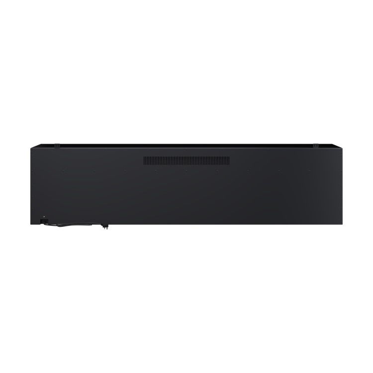 Black 3-Sided Inset Electric Media Wall Smart Fire Place - 80 Inch - AmberGlo - Image 5