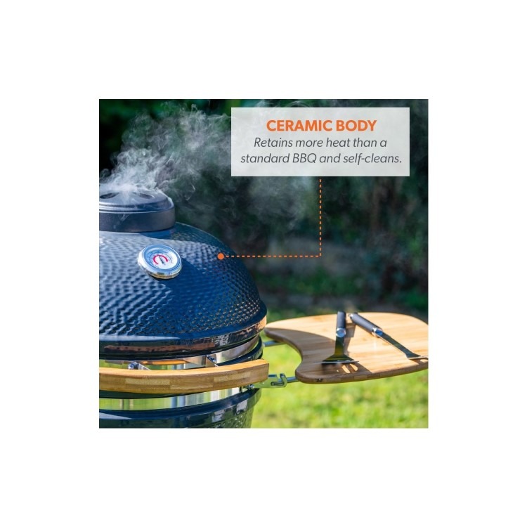 Boss Grill The Egg - 18 Inch Ceramic Kamado Style Charcoal Egg BBQ Grill - Image 3