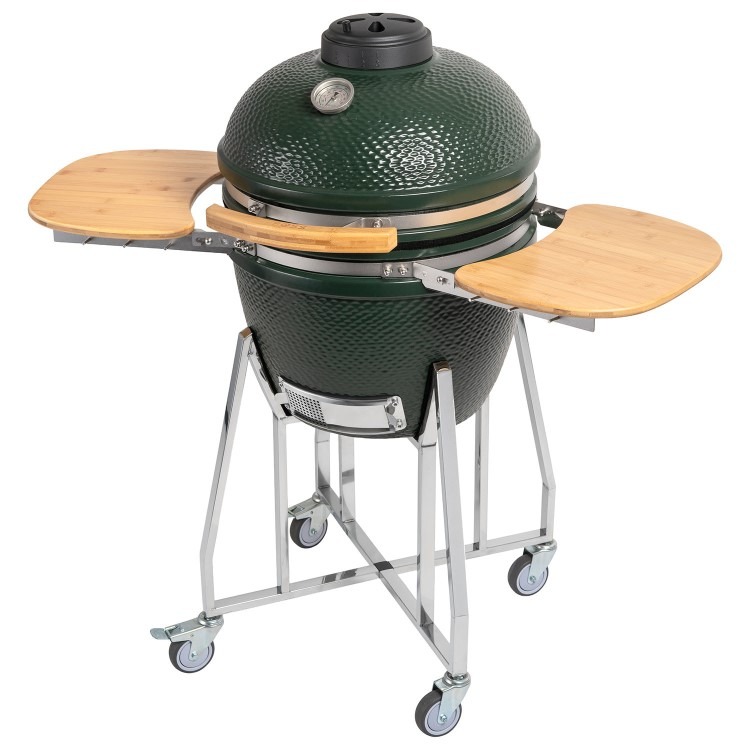 Boss Grill The Egg - 18 Inch Ceramic Kamado Style Charcoal Egg BBQ Grill - Green - Image 3