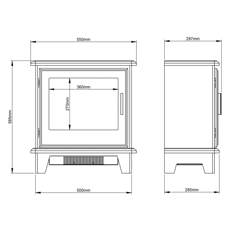 Be Modern Southgate Electric Stove in Dark Grey - Image 4