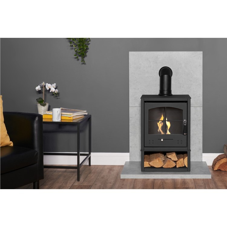 Bioethanol Wood Burning-Style Flueless Stove with Log Store - OKO S2 - Image 7