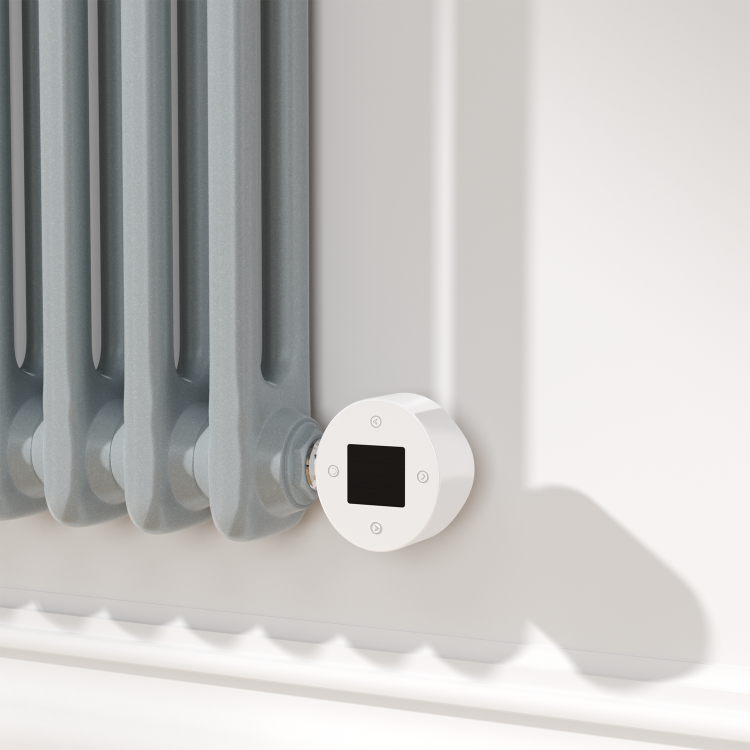 Salt & Pepper Horizontal Smart Electric Radiator with Wi-Fi Thermostat - 1200W - H400xW830mm - Bathroom Safe - Image 4
