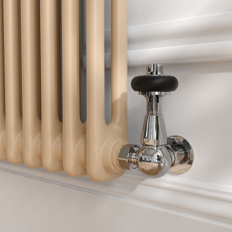 Reggio Elk brown Horizontal Double Column Traditional Radiator 600x830mm 2832 BTU - Cast Iron Style - Image 4