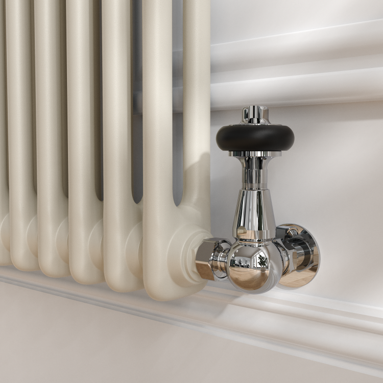 Reggio Linen Horizontal Double Column Traditional Radiator 600x830mm 2832 BTU - Cast Iron Style - Image 4