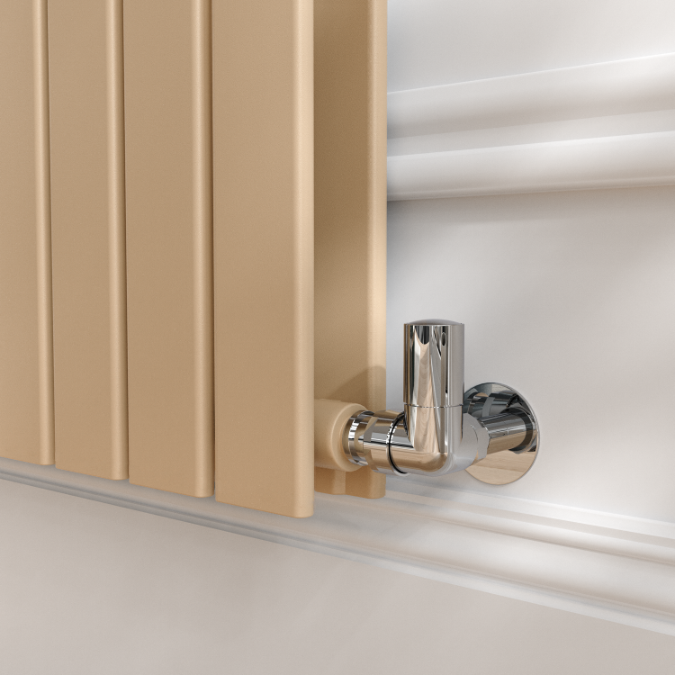 Riace Elk brown Horizontal Flat Designer Radiator 600x1156mm Double Panel 4370 BTU - Image 4