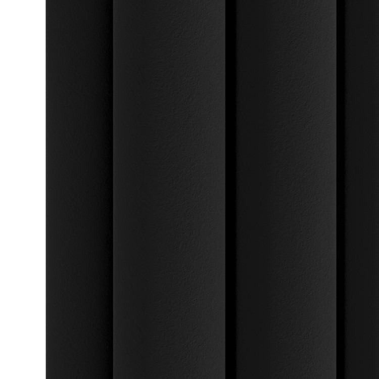 Sorrento Midnight Black Horizontal Oval Designer Radiator 600x1593mm Double Panel 6478 BTU - Image 5
