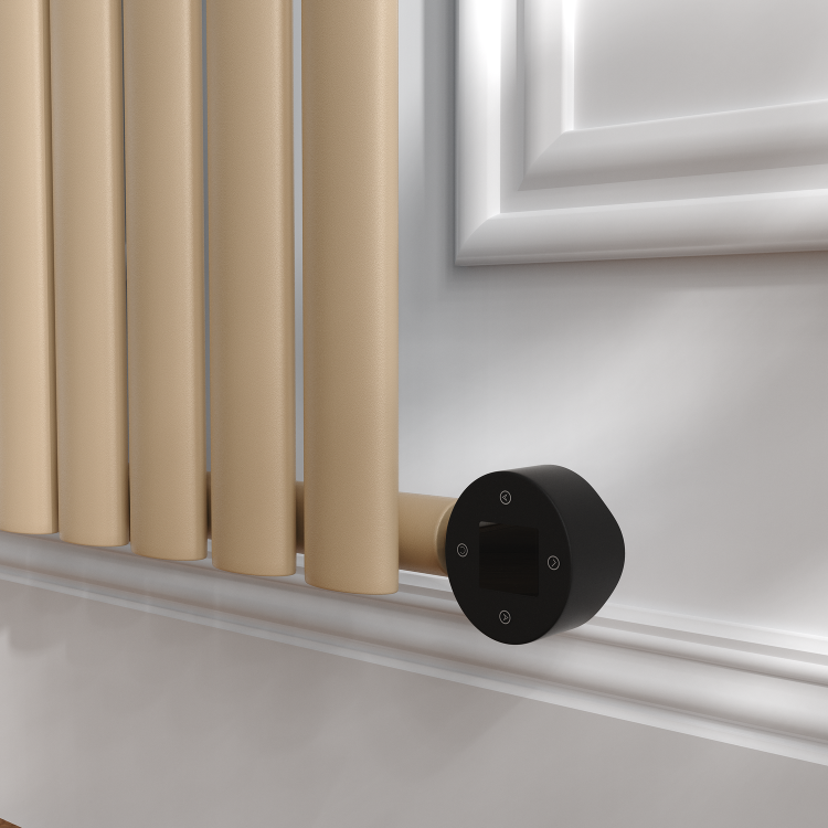 Elk Brown Horizontal Smart Electric Radiator with Wi-Fi Thermostat - 600W - H600xW590mm - Bathroom Safe - Image 4
