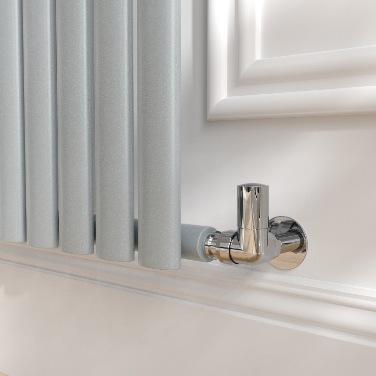 Sorrento Salt & Pepper Horizontal Oval Designer Radiator 600x1416mm Single Panel 3783 BTU - Image 4
