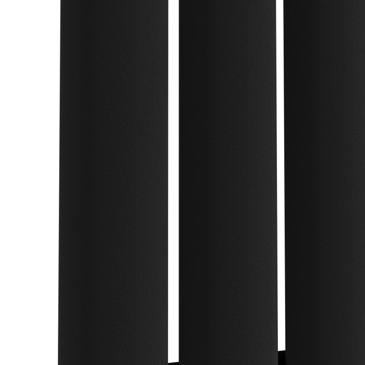 Sorrento Midnight Black Horizontal Oval Designer Radiator 600x1593mm Single Panel 4255 BTU - Image 5