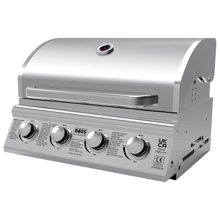 Boss Grill Texas Lone Star 4 Burner Built In Gas BBQ Grill - Stainless Steel - Image 5
