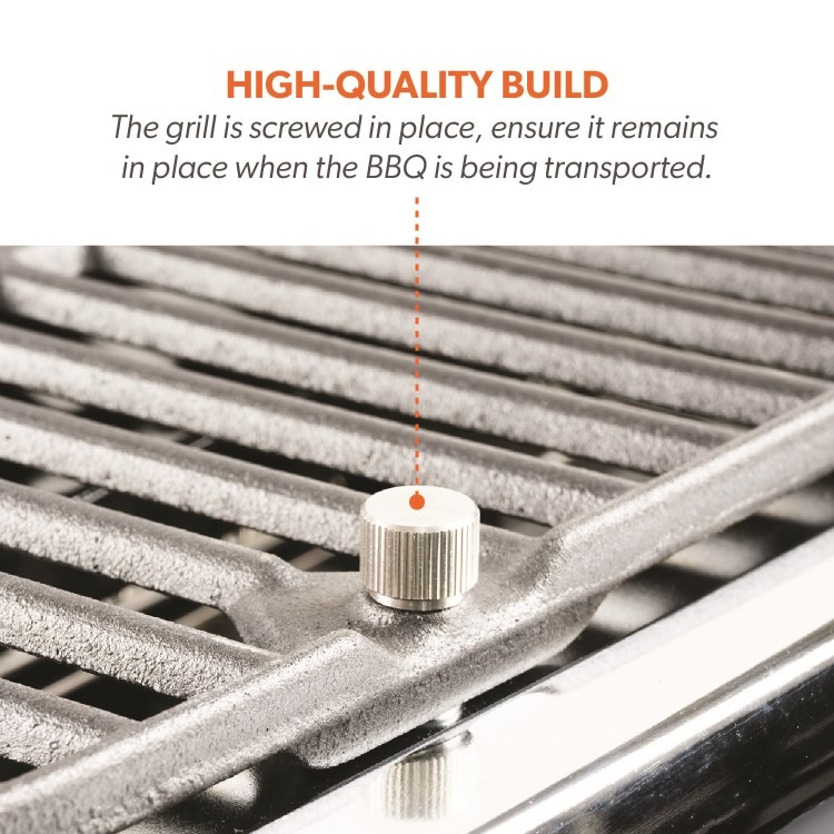Boss Grill Deluxe Portable - 2 Burner Gas BBQ Grill with Trolley - Grey - Image 5