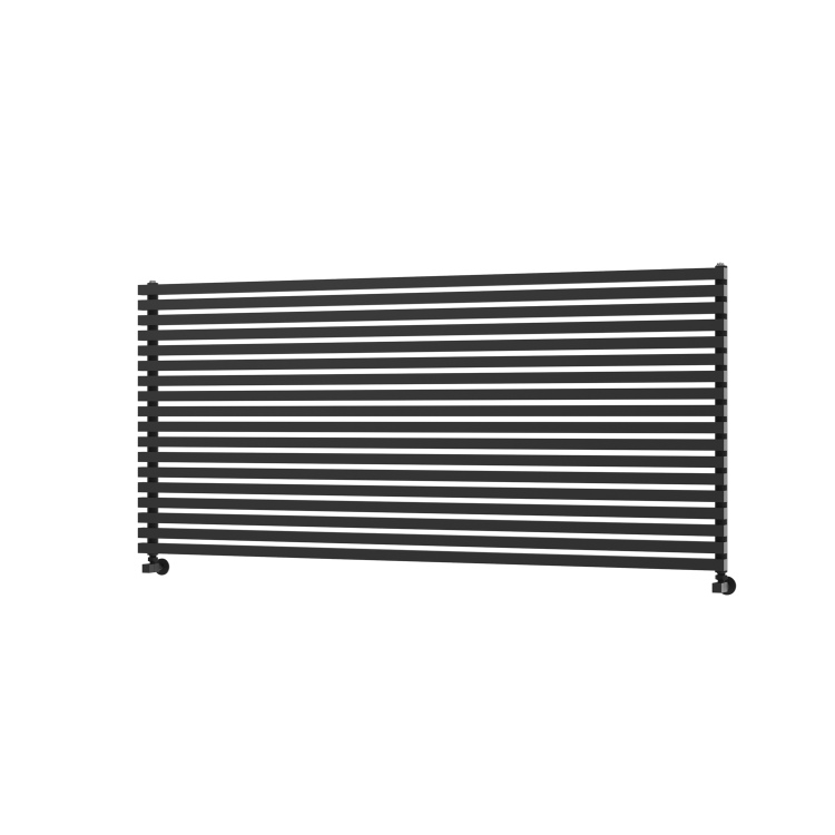 Ravello Linea Midnight Black Square Designer Radiator 810x1800mm Single Panel 6570 BTU - Horizontal Bars - Image 5