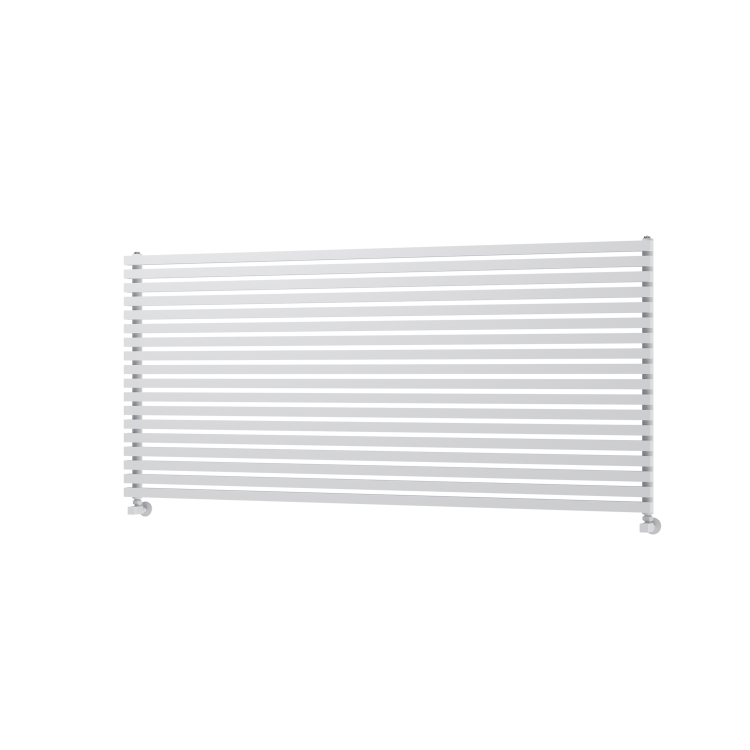 Riace Linea White Flat Designer Radiator 770x1400mm Double Panel 6143 BTU - Horizontal Bars - Image 5