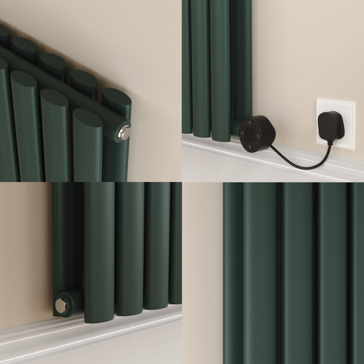 Evergreen Vertical Smart Electric Radiator with Wi-Fi Thermostat - 1200W - H1600xW354mm - Bathroom Safe - Image 5
