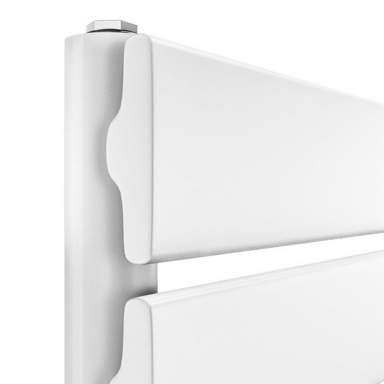 Riace White Vertical Flat Towel Radiator 1800x600mm Single Panel 3135 BTU - Image 4