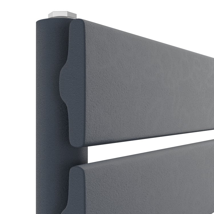 Riace Anthracite Vertical Flat Towel Radiator 800x450mm Single Panel 1120 BTU - Image 5