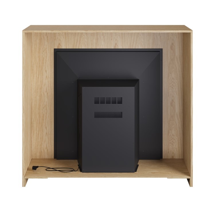 Freestanding Electric Fire with Oak Surround - AmberGlo - Image 6