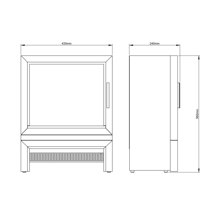 Be Modern Flare Qube Black Freestanding Electric Stove - Image 6