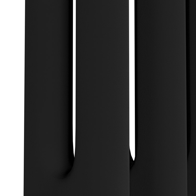 Reggio Midnight Black Horizontal Double Column Traditional Radiator 600x1190mm 4091 BTU - Cast Iron Style - Image 5