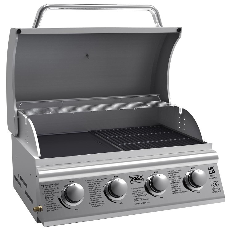 Boss Grill Texas Lone Star 4 Burner Built In Gas BBQ Grill - Stainless Steel - Image 6