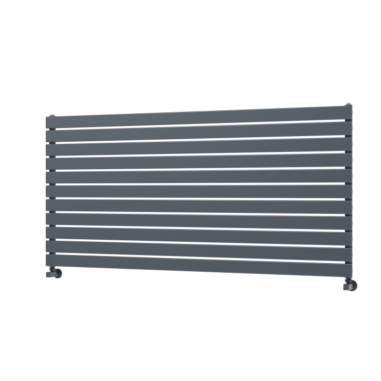 Riace Linea Dark Grey Anthracite Flat Designer Radiator 770x1600mm Single Panel 4638 BTU - Horizontal Bars - Image 5
