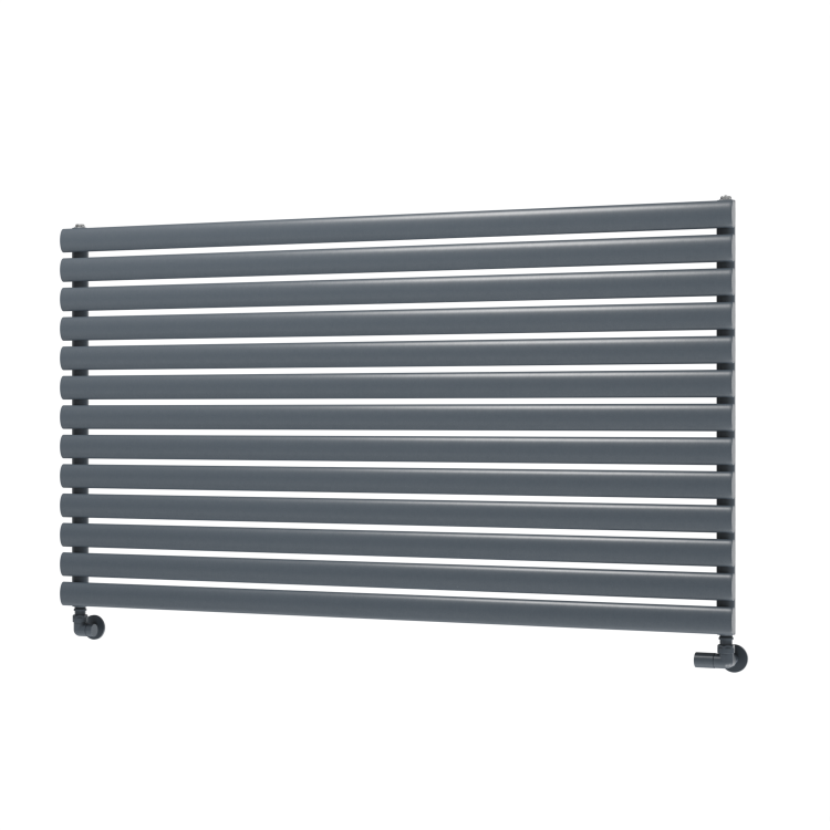 Sorrento Linea Dark Grey Anthracite Oval Designer Radiator 767x1400mm Single Panel 4311 BTU - Horizontal Bars - Image 5