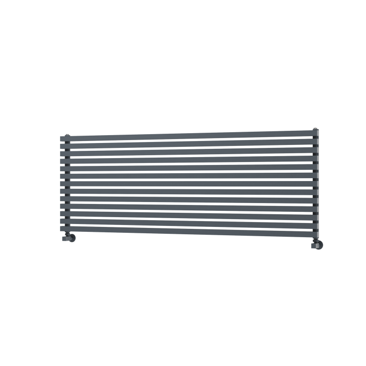 Ravello Linea Dark Grey Anthracite Square Designer Radiator 585x1600mm Single Panel 4266 BTU - Horizontal Bars - Image 5