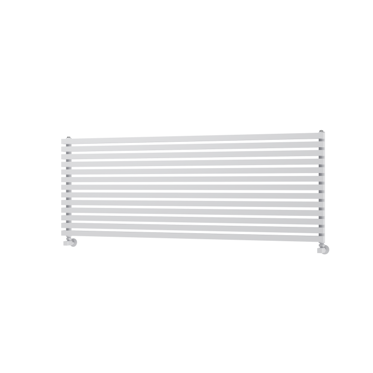 Ravello Linea White Square Designer Radiator 585x1600mm Single Panel 4266 BTU - Horizontal Bars - Image 5