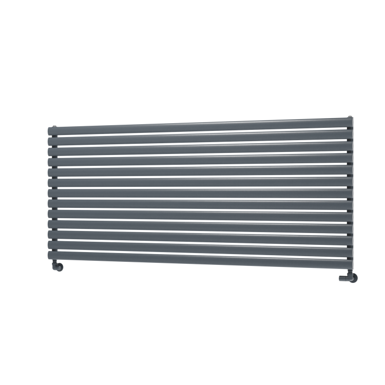 Sorrento Linea Dark Grey Anthracite Oval Designer Radiator 767x1800mm Single Panel 5532 BTU - Horizontal Bars - Image 5