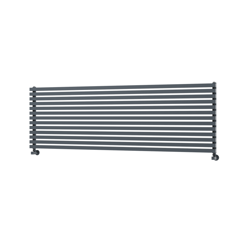 Ravello Linea Dark Grey Anthracite Square Designer Radiator 585x1800mm Single Panel 4744 BTU - Horizontal Bars - Image 5