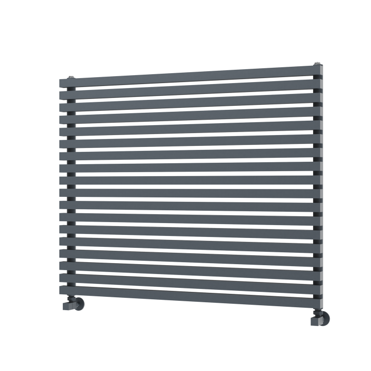 Ravello Linea Dark Grey Anthracite Square Designer Radiator 810x1000mm Single Panel 3860 BTU - Horizontal Bars - Image 5