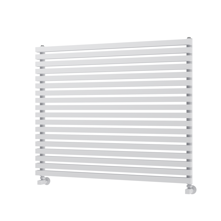 Ravello Linea White Square Designer Radiator 810x1000mm Single Panel 3860 BTU - Horizontal Bars - Image 5