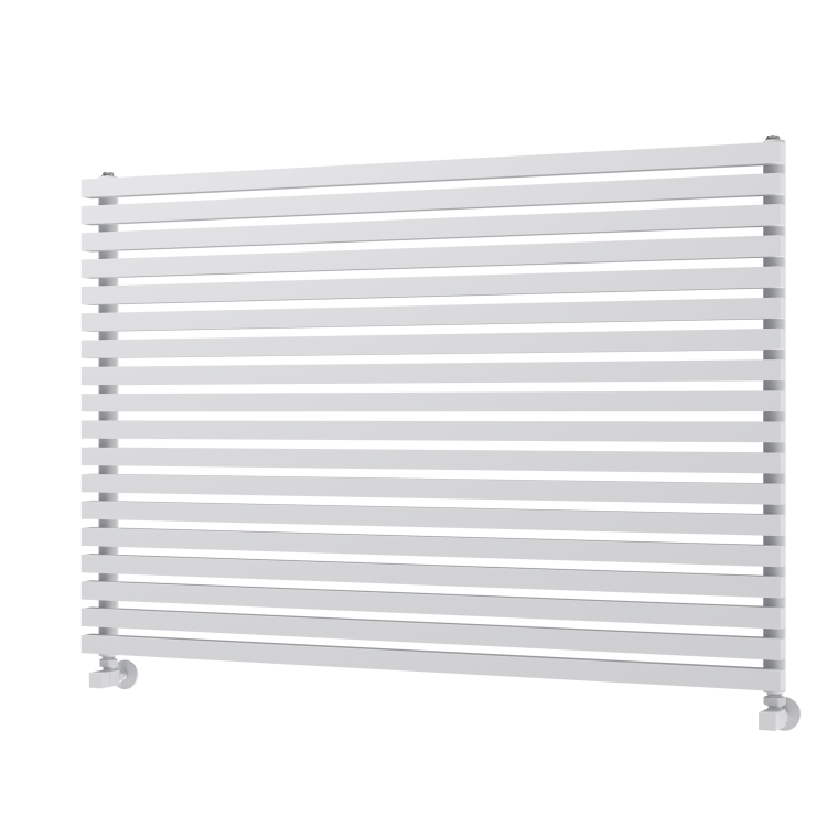Ravello Linea White Square Designer Radiator 810x1200mm Single Panel 4553 BTU - Horizontal Bars - Image 5