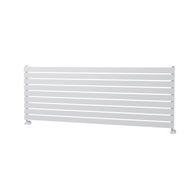Riace Linea White Flat Designer Radiator 630x1800mm Single Panel 4266 BTU - Horizontal Bars - Image 5