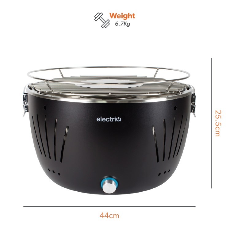 electriQ Portable Smokeless BBQ XL - Lotus Style with Fan - Image 7