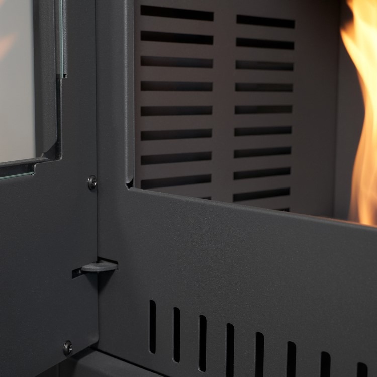 Prebuilt Media Wall with Bioethanol Log Burner-Style Fireplace - Acantha OKO S1 - Image 7