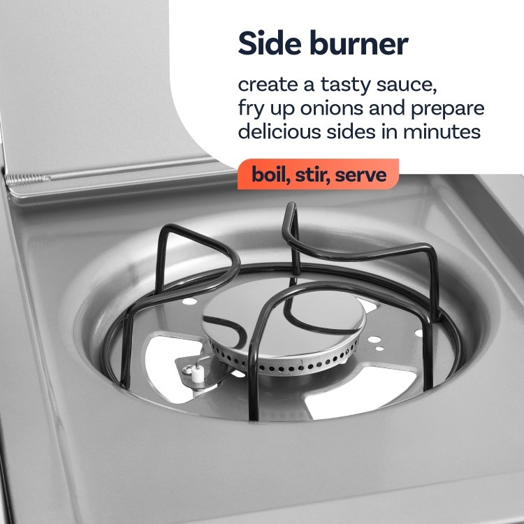 Boss Grill Georgia Classic - 6 Burner Gas BBQ Grill with Side Burner - Silver - Image 5