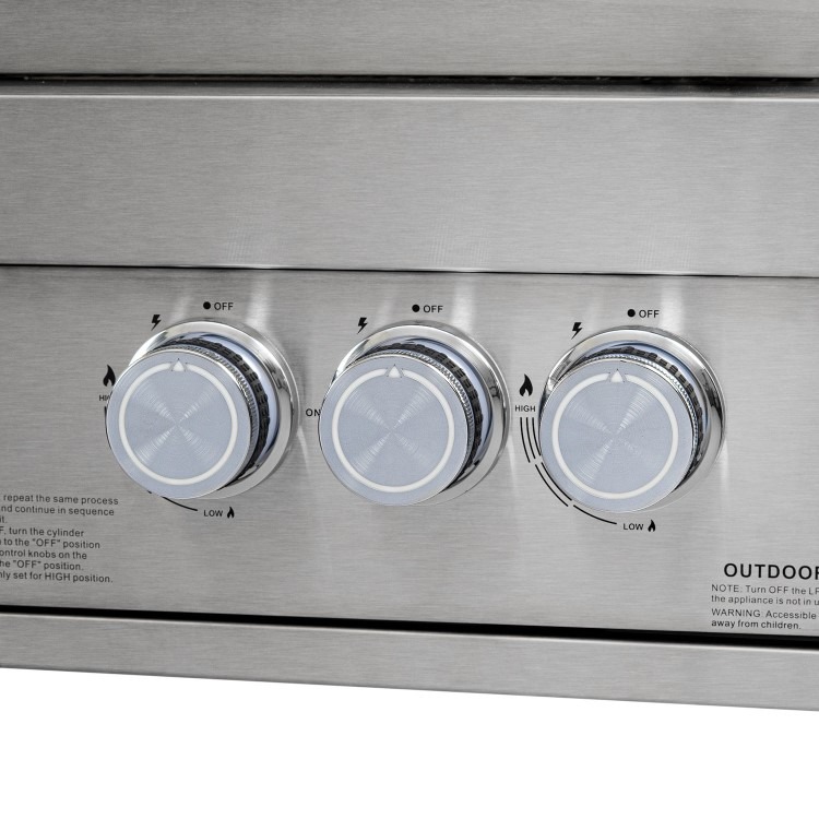 Monster Grill 4 Burner Built-In Gas BBQ - Stainless Steel - Image 6