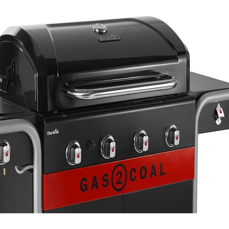 Char-Broil Gas2Coal 2.0 440 - 4 Burner Dual Fuel Gas & Charcoal BBQ Grill - Image 7