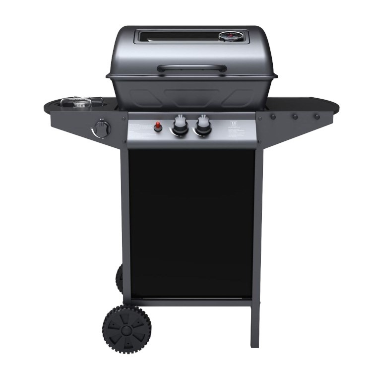 Boss Grill Louisiana - 2 Burner Gas BBQ Grill with Side Burner - Black - Image 8