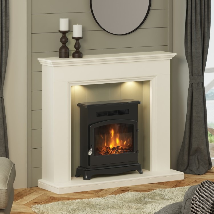 Be Modern Elstow Black Outset Electric Stove Fire - Image 8