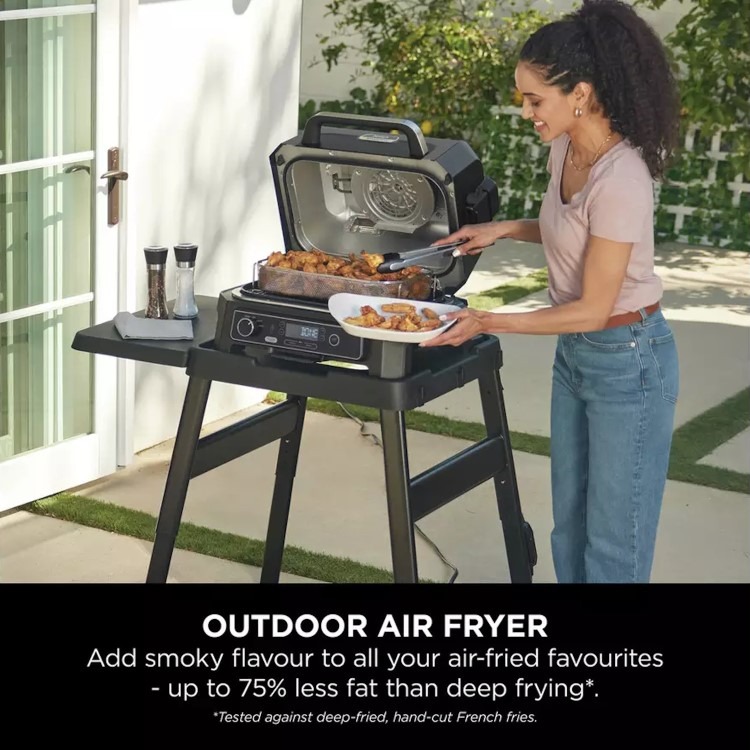 Ninja OG850UK Woodfire XL Electric BBQ Grill & Smoker - Black/Grey - Image 7